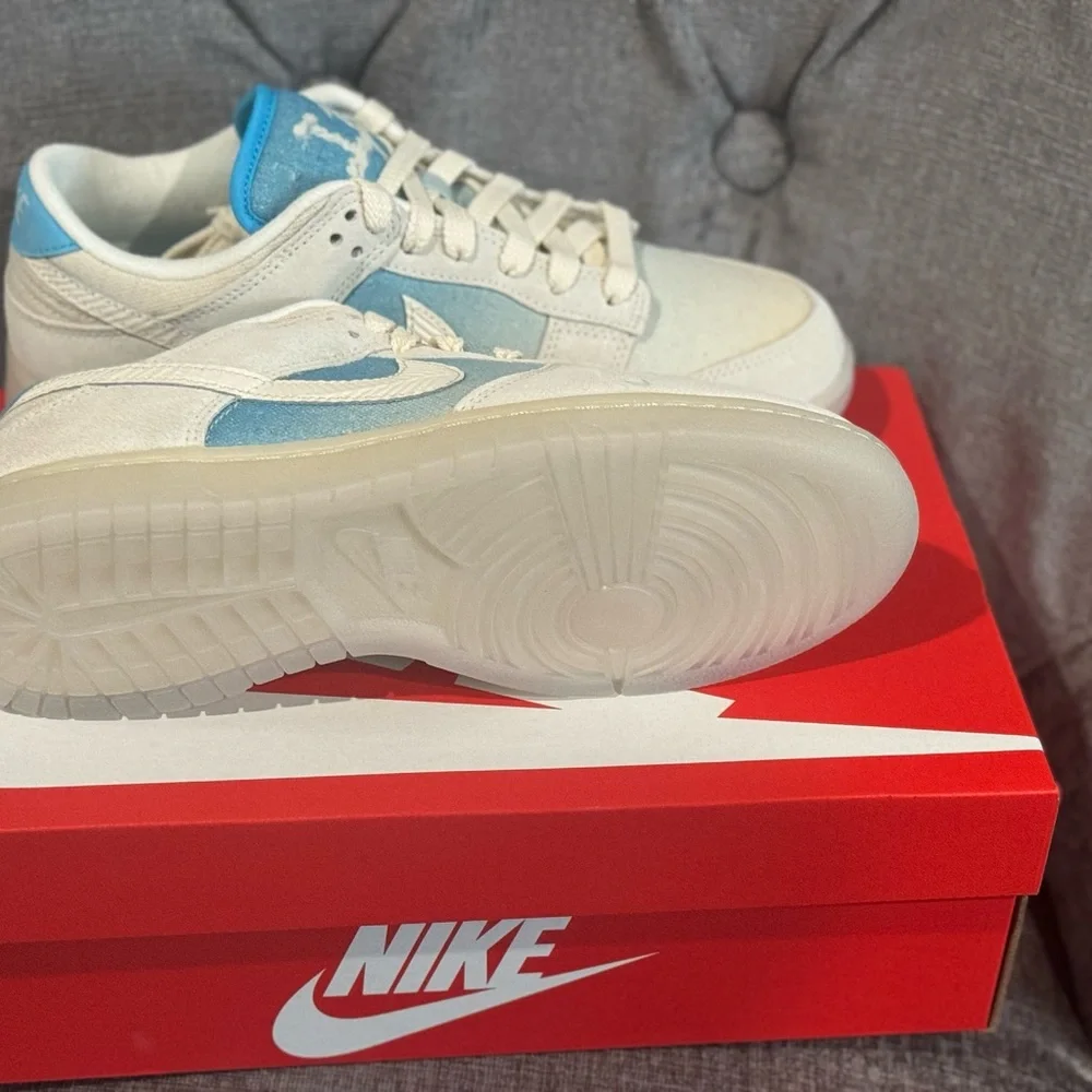 Nike Dunk Low LA Dodgers Off White Light Blue Sneakers Women Size 7 - Picture 6 of 6